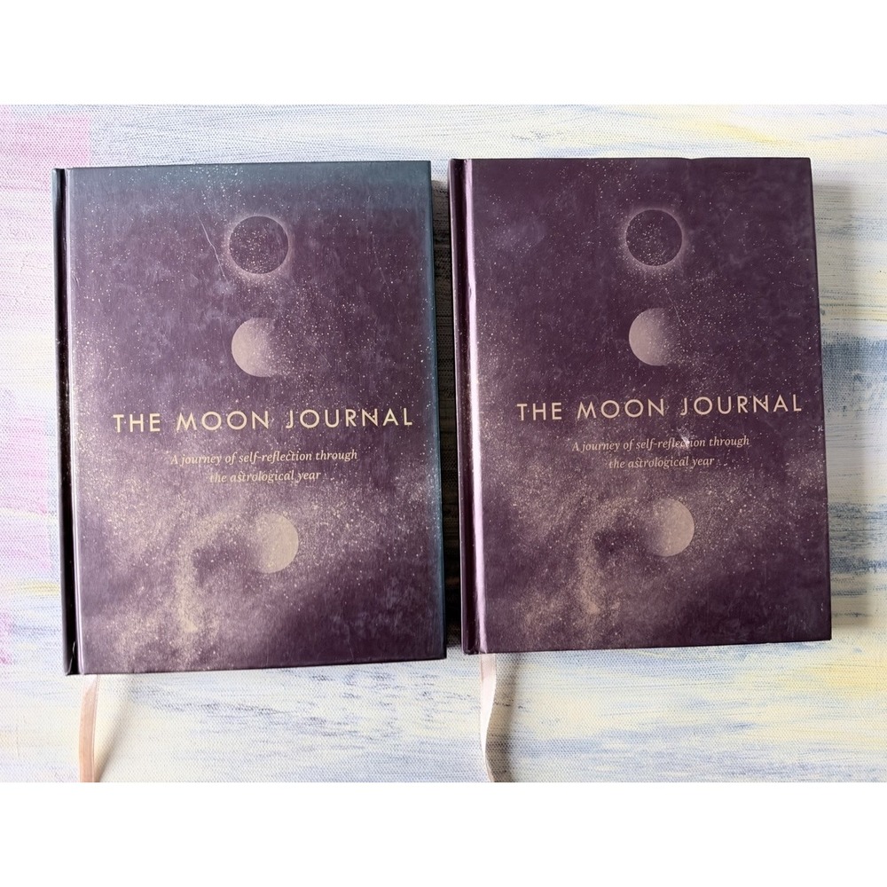 Lot of 2 The Moon Journal Sandy Sitron Astrology Guided Hardcover Chronicle